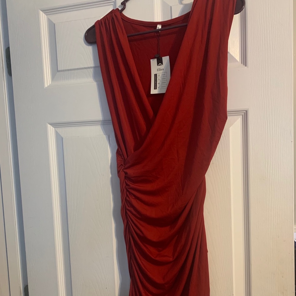 Sexy red dinner dress